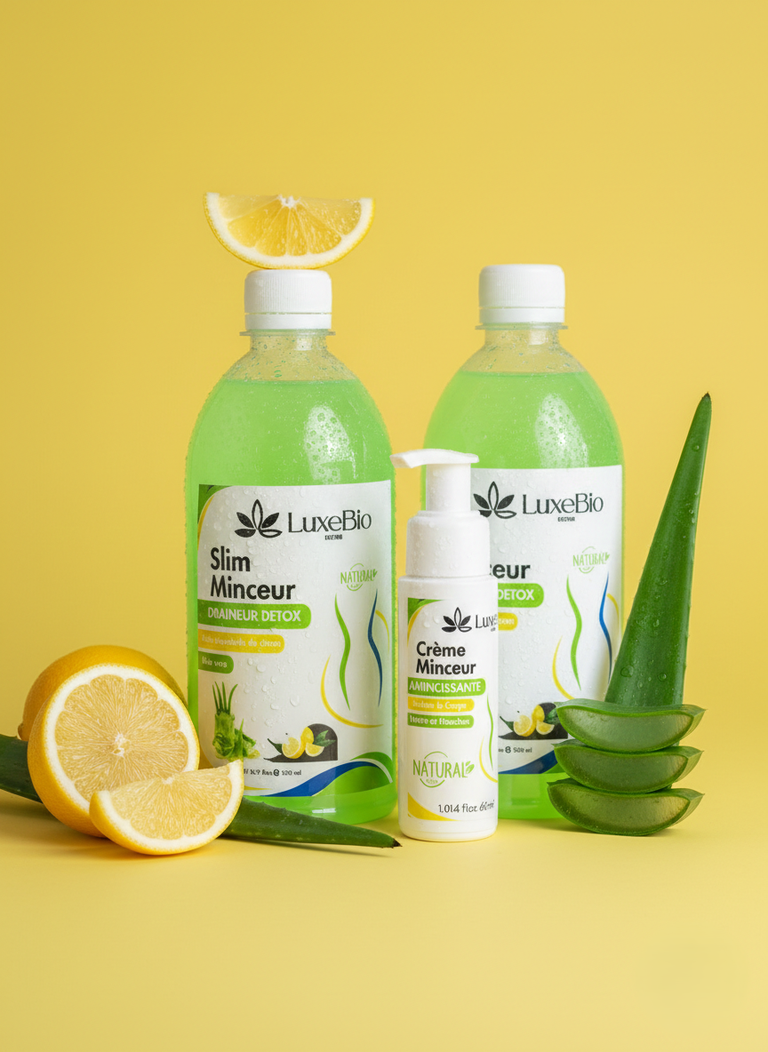 LuxeBio Pack Minceur Complet – Routine Minceur 4 Semaines (2 Draineurs + Crème)